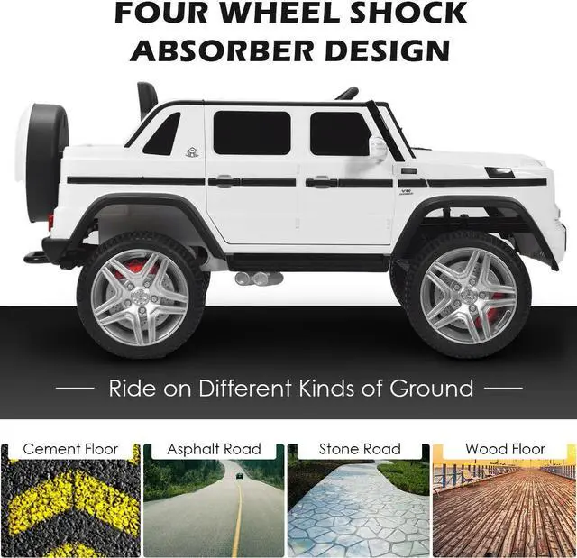 Alt view image 6 of 7 - SlickBlue 12V Licensed Mercedes-Benz Kids Ride On Car