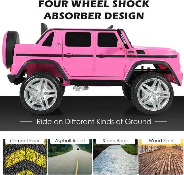 Alt view image 7 of 7 - SlickBlue 12V Licensed Mercedes-Benz Kids Ride On Car