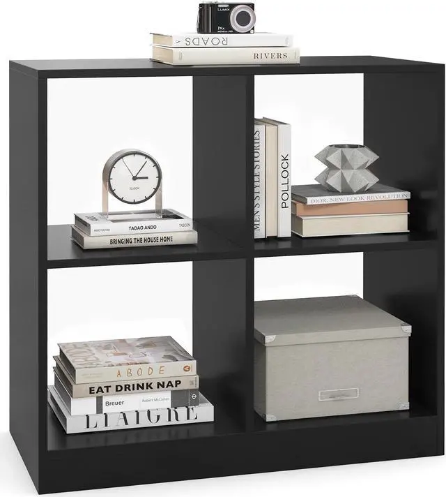 Alt view image 4 of 7 - SlickBlue 4-Cube Kids Bookcase with Open Shelves