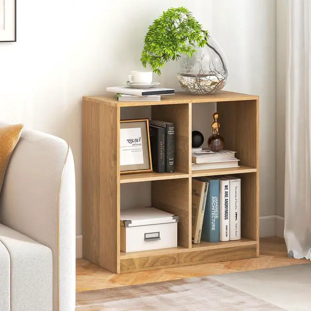 Alt view image 6 of 7 - SlickBlue 4-Cube Kids Bookcase with Open Shelves