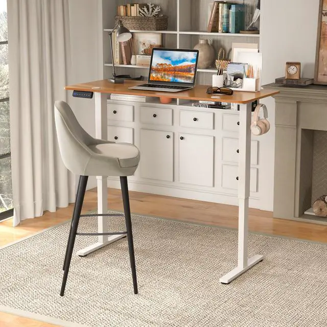 Alt view image 3 of 7 - SlickBlue  Sit Stand Home Office Desk with 3 Memory Height Settings