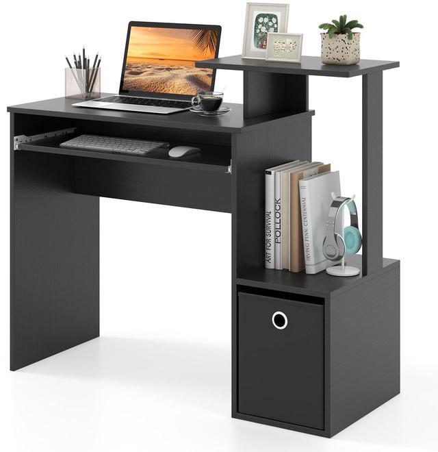 Alt view image 4 of 7 - SlickBlue Space-saving Computer Desk with Pull-out Keyboard Tray