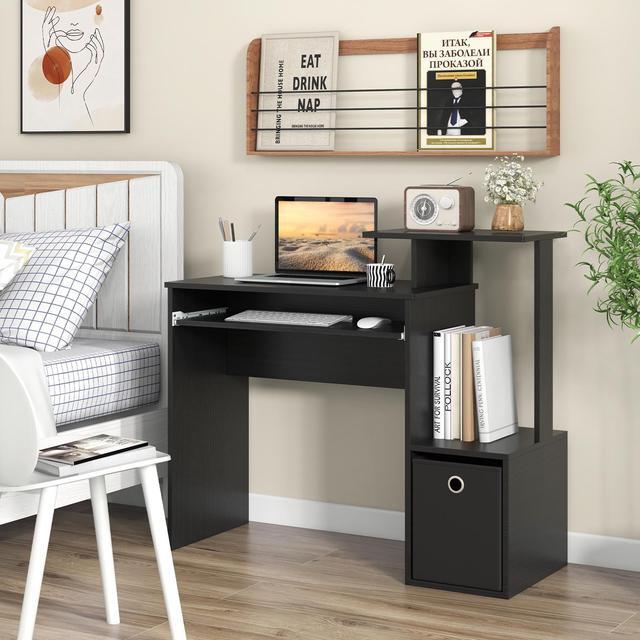 Alt view image 6 of 7 - SlickBlue Space-saving Computer Desk with Pull-out Keyboard Tray