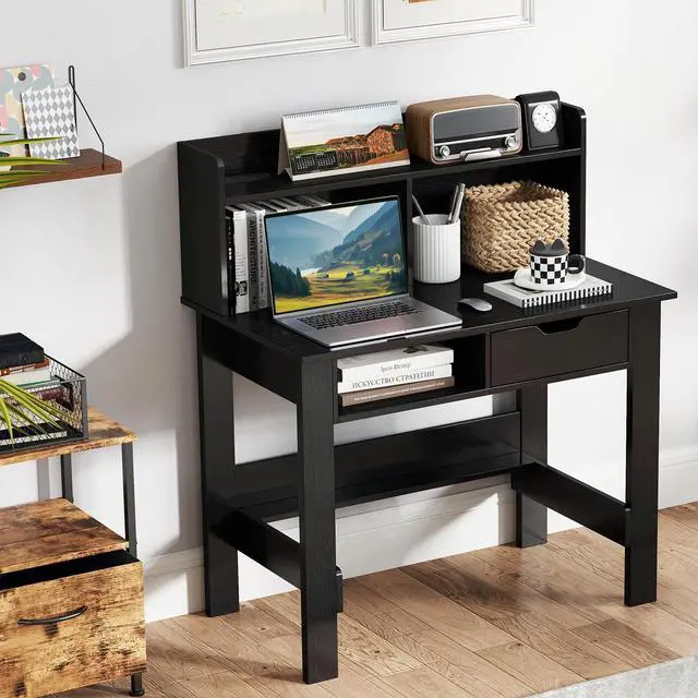 Alt view image 2 of 7 - SlickBlue Computer Desk with Power Outlets USB Ports and Type-C