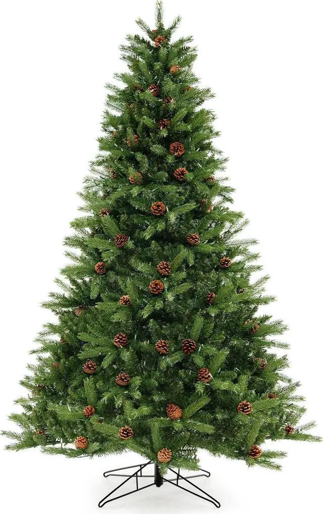 Main image of SlickBlue Artificial Christmas Tree with Pine Cones and Adjustable Brightness