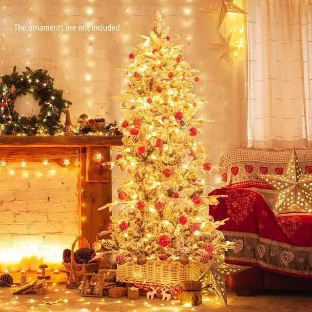 Alt view image 6 of 7 - Pre-Lit Artificial Christmas Tree with LED Lights for Festive Home Display
