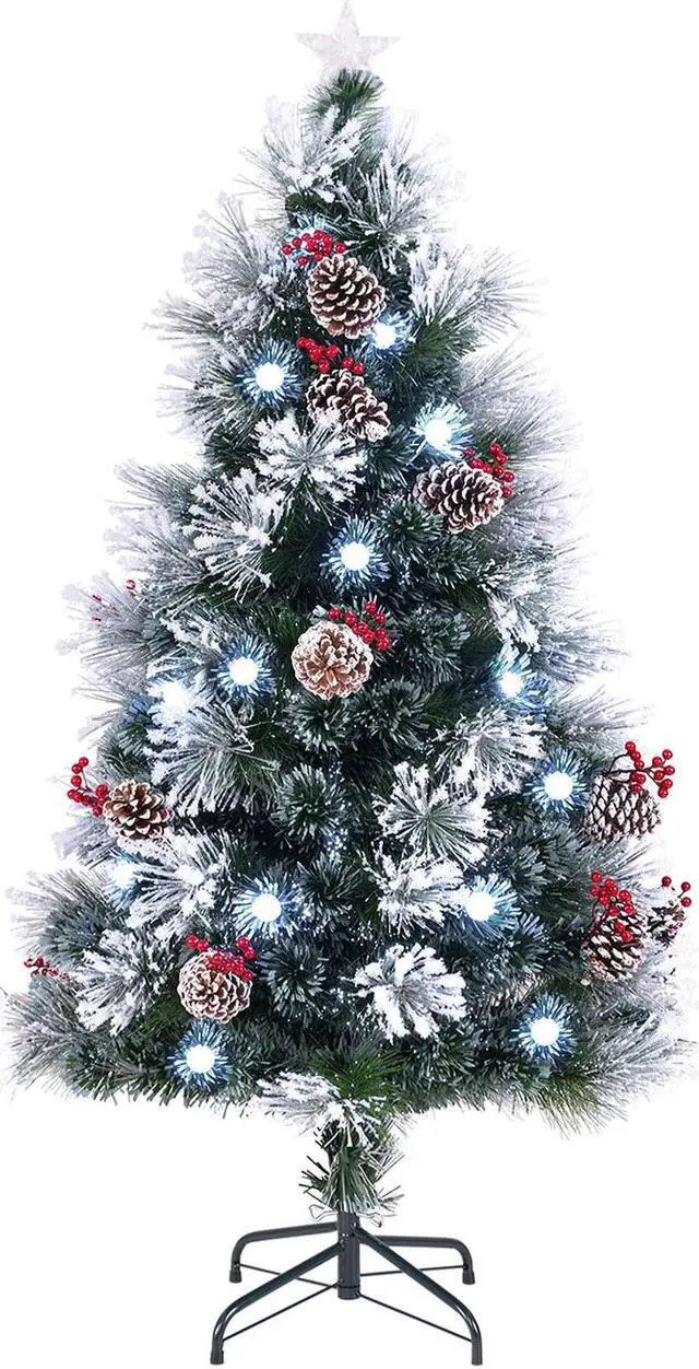 Main image of SlickBlue Flocked Christmas Tree with 8 Lighting Modes