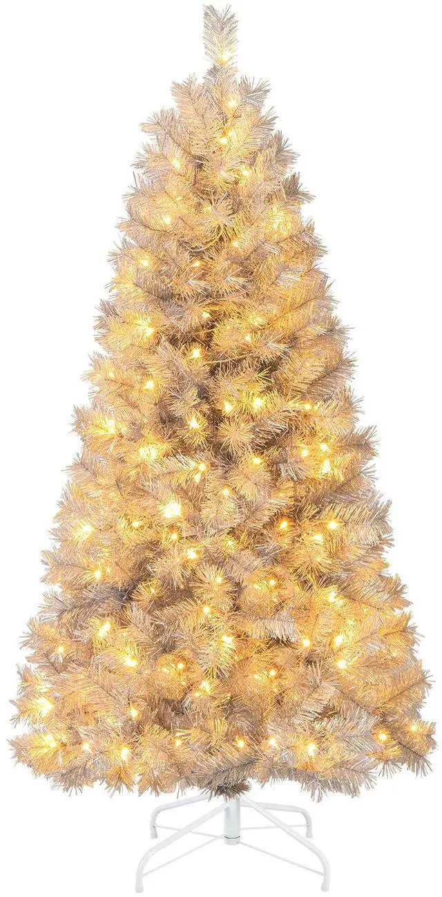 Alt view image 4 of 7 - SlickBlue Artificial Xmas Tree with Branch Tips and Warm White LED Lights