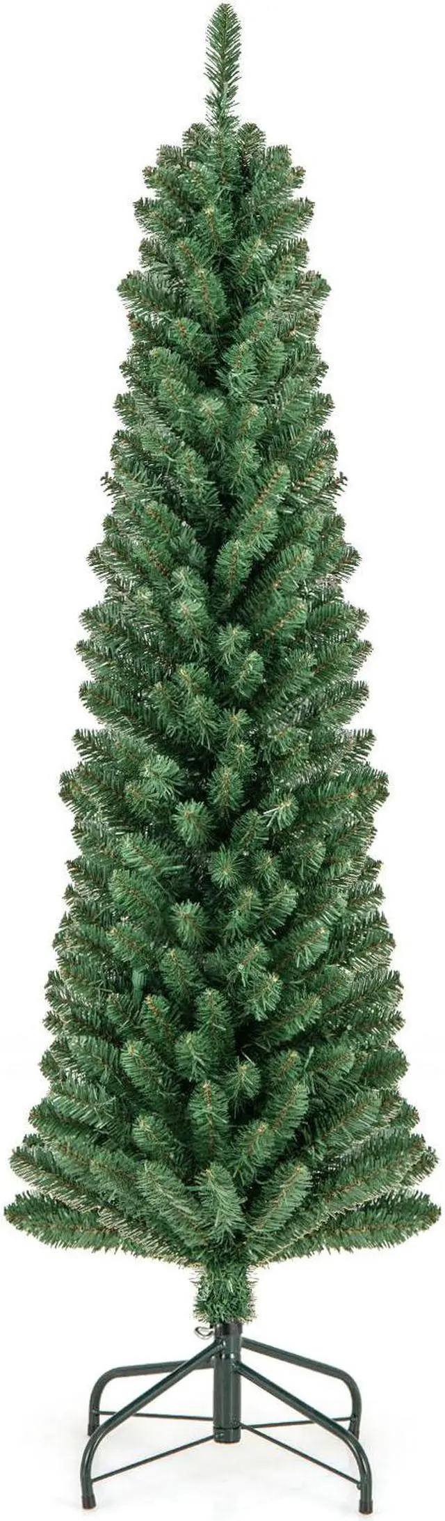 Main image of SlickBlue Artificial Pencil Christmas Tree with Memory Wire Tips and Soft Glow LED Lights