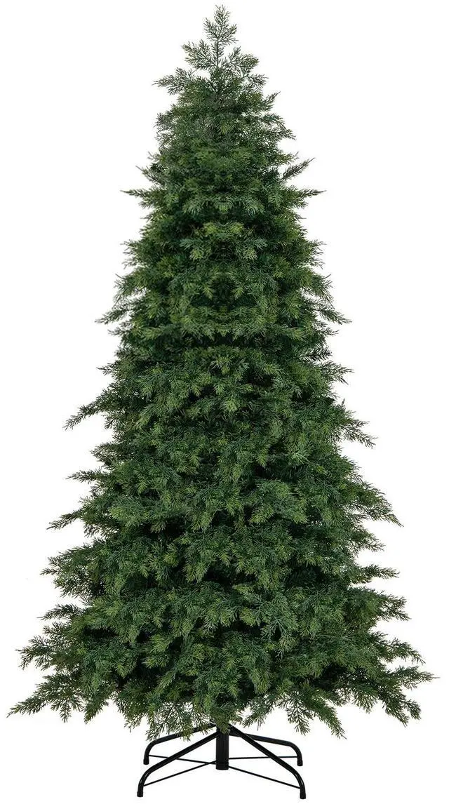 Main image of SlickBlue Pre-Lit Artificial Christmas Tree with 11 Modes and Metal Stand-6 ft