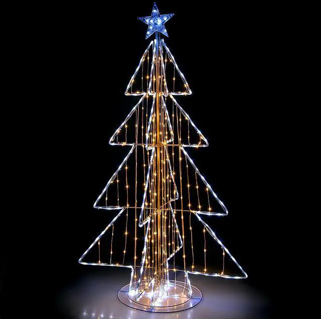 Alt view image 6 of 7 - SlickBlue 5 Feet Animated Christmas Tree with Warm and Cold LED Lights
