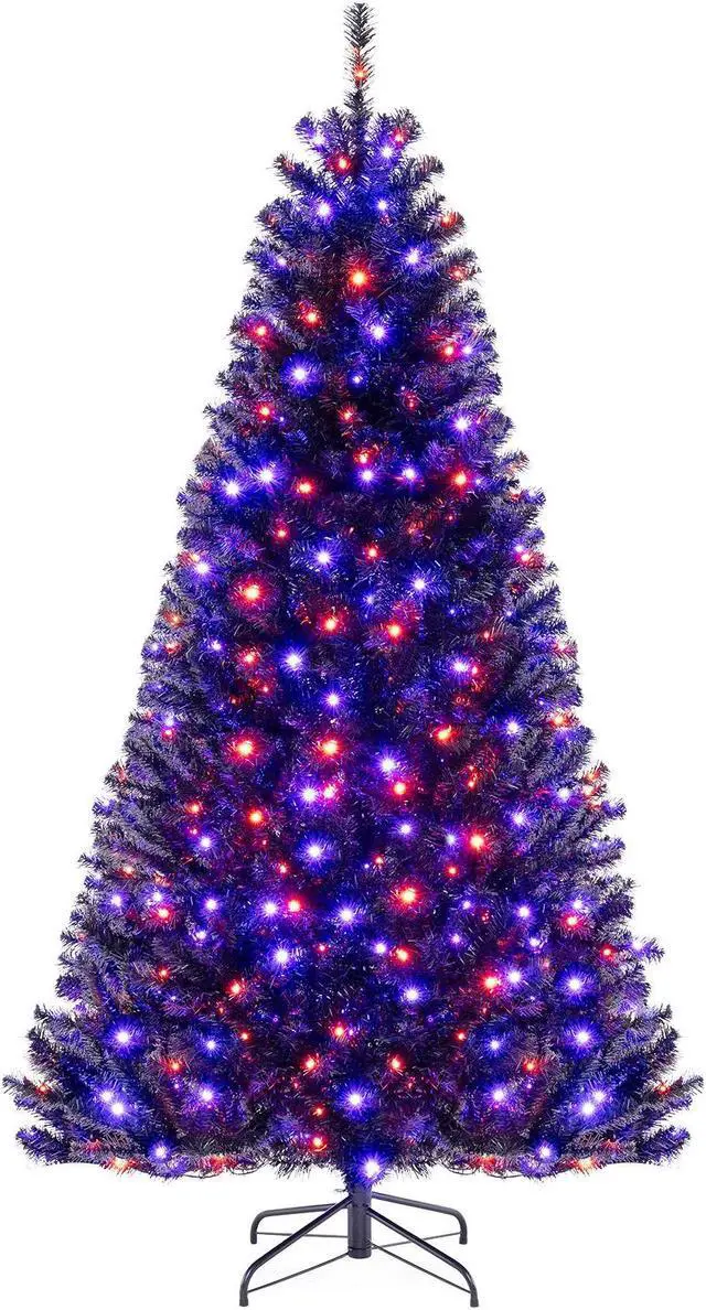 Main image of SlickBlue Artificial Christmas Tree with 6 Lighting Modes and Spooky Sounds-7 ft