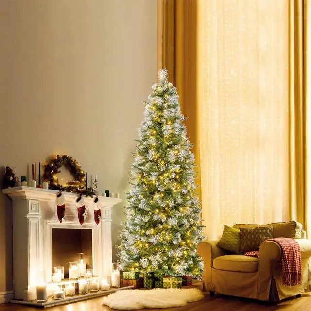 Alt view image 3 of 7 - SlickBlue 6 FT Artificial Christmas Tree with Warm-White LED Lights-S