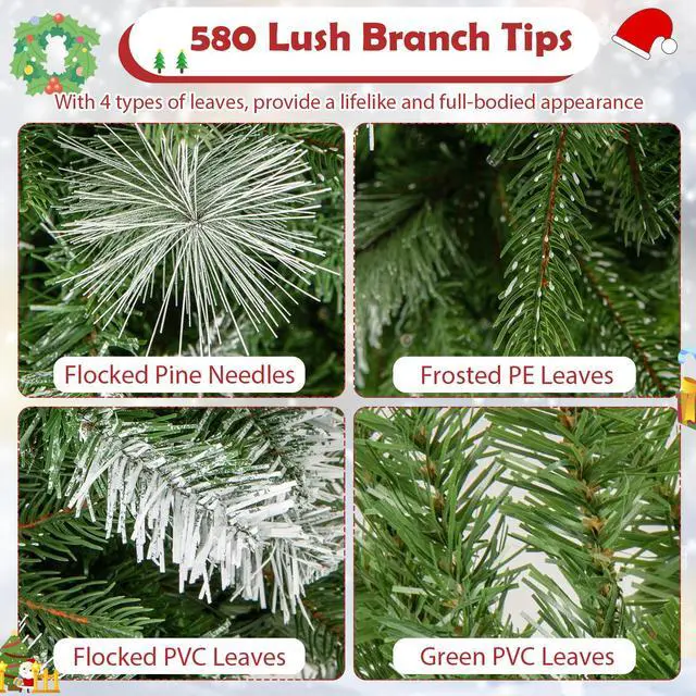 Alt view image 6 of 7 - SlickBlue 6 FT Artificial Christmas Tree with Warm-White LED Lights-S