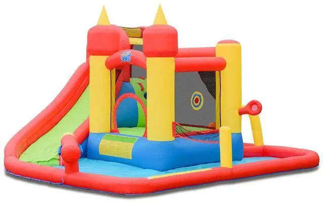 Alt view image 2 of 7 - SlickBlue Inflatable Water Slide Jumper Bounce House with Ocean Ball without Blower