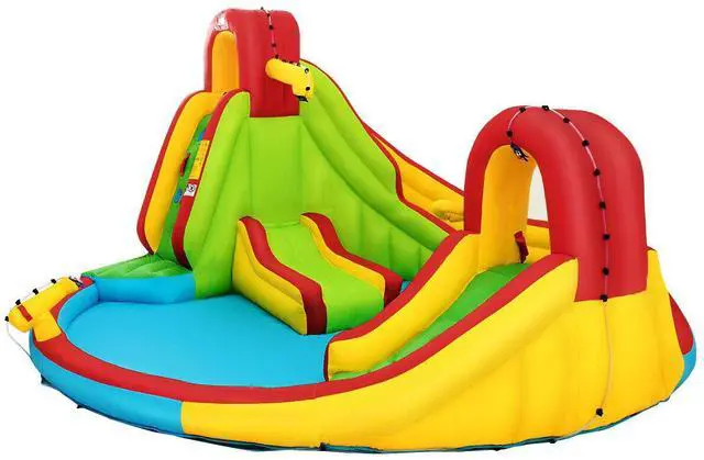 Alt view image 3 of 7 - SlickBlue Kids Gift Inflatable Water Slide Bounce Park with 480 W Blower