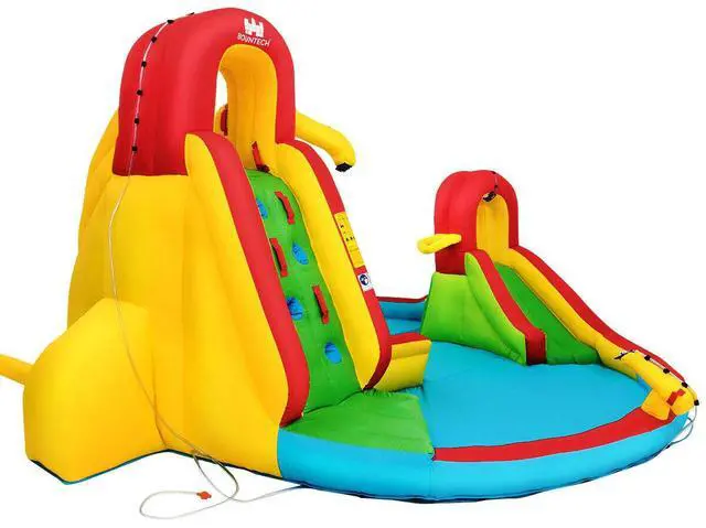 Alt view image 2 of 7 - SlickBlue Kids Gift Inflatable Water Slide Bounce Park with 480 W Blower