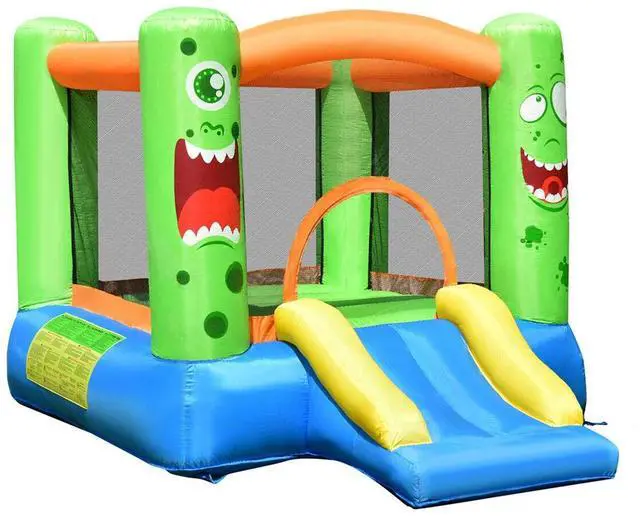 Alt view image 3 of 7 - SlickBlue Inflatable Bounce House Jumper Castle Kid's Playhouse without Blower