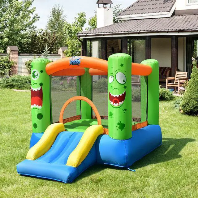 Alt view image 2 of 7 - SlickBlue Inflatable Bounce House Jumper Castle Kid's Playhouse without Blower