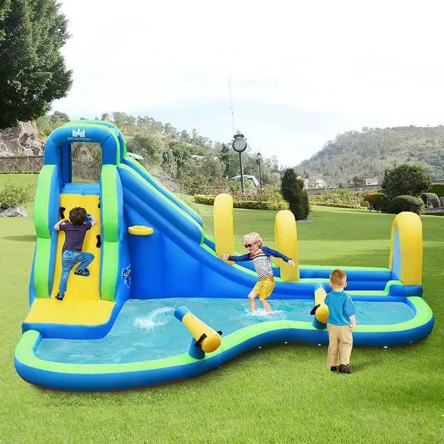 Alt view image 2 of 7 - SlickBlue Multifunctional Inflatable Water Bounce with 735W Blower