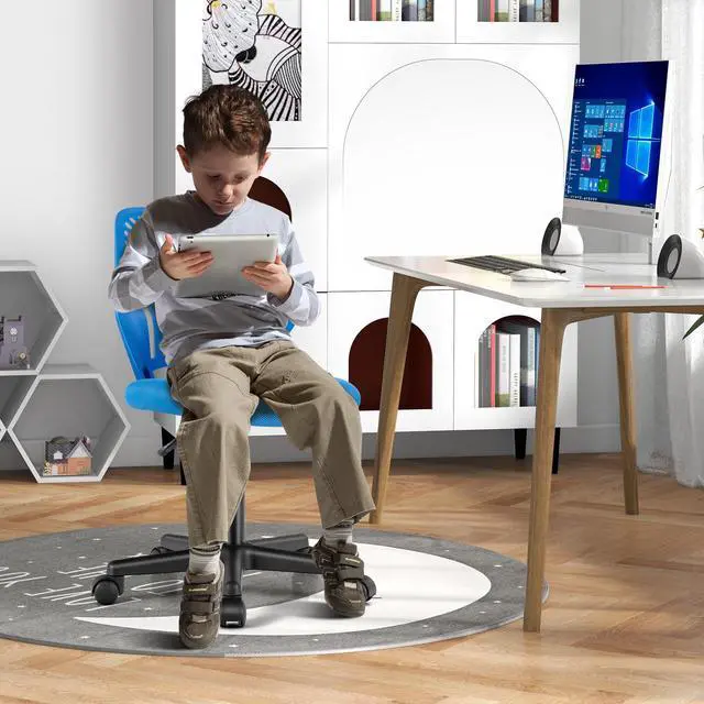 Alt view image 3 of 7 - SlickBlue Height-adjustable Ergonomic Kids Desk Chair with Universal Casters
