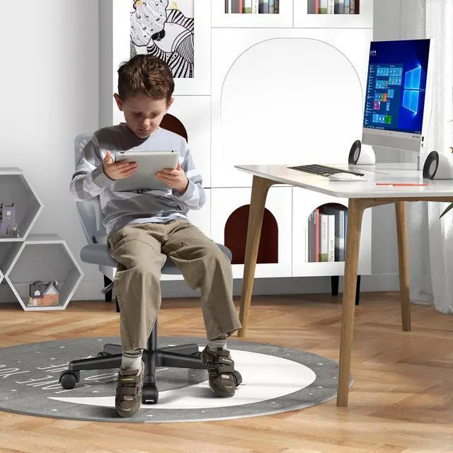 Alt view image 3 of 7 - SlickBlue Height-adjustable Ergonomic Kids Desk Chair with Universal Casters