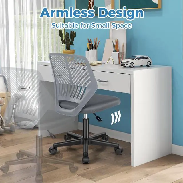 Alt view image 7 of 7 - SlickBlue Height-adjustable Ergonomic Kids Desk Chair with Universal Casters