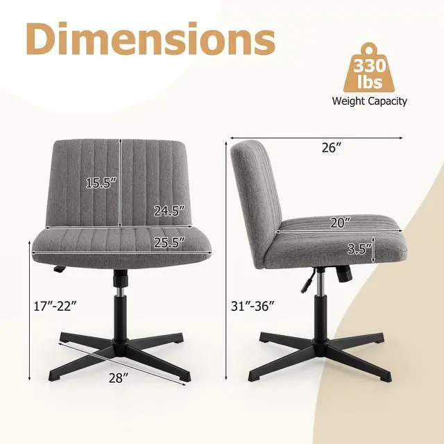 Alt view image 4 of 7 - SlickBlue Criss Cross Legged Chair No Wheels 120Â° Rocking Adjustable Height