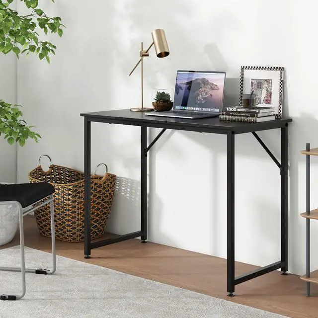 Alt view image 2 of 7 - SlickBlue L Shaped Computer Desk and Writing Workstation for Home and Office-Black