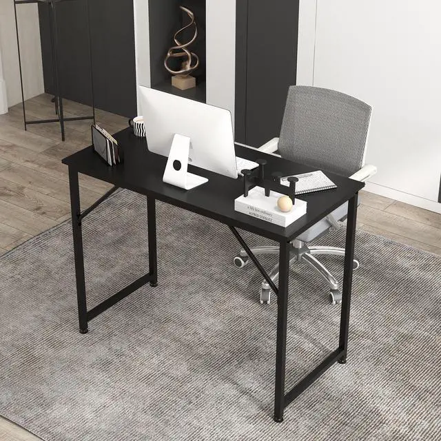 Alt view image 3 of 7 - SlickBlue L Shaped Computer Desk and Writing Workstation for Home and Office-Black