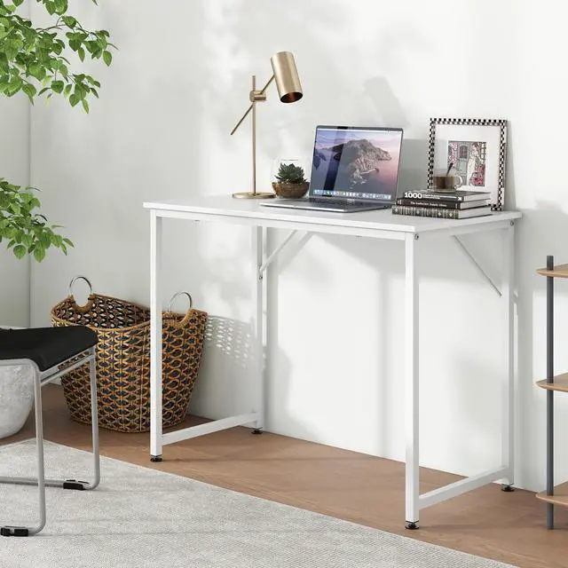 Alt view image 2 of 7 - SlickBlue L Shaped Computer Desk and Writing Workstation for Home and Office-White