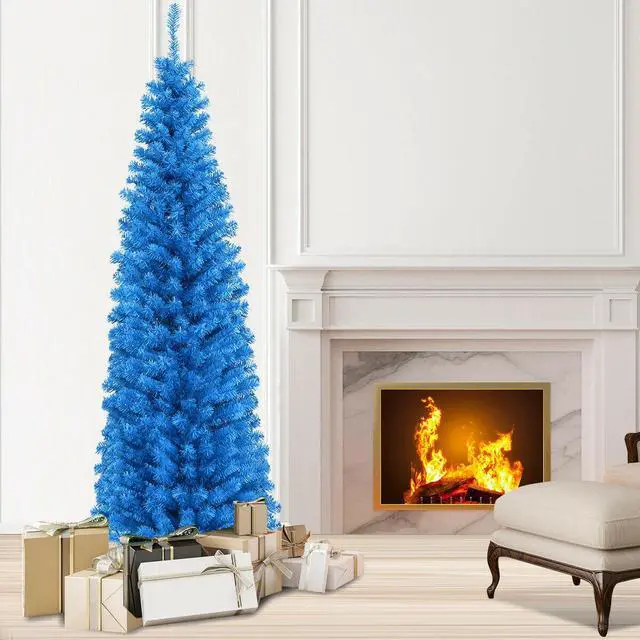 Alt view image 7 of 7 - SlickBlue 6 Feet Unlit Pencil Slim Tree Artificial Christmas Tree