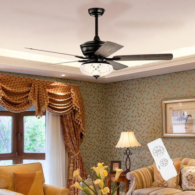 Alt view image 2 of 7 - SlickBlue 52 Inch Ceiling Fan with 3 Wind Speeds and 5 Reversible Blades