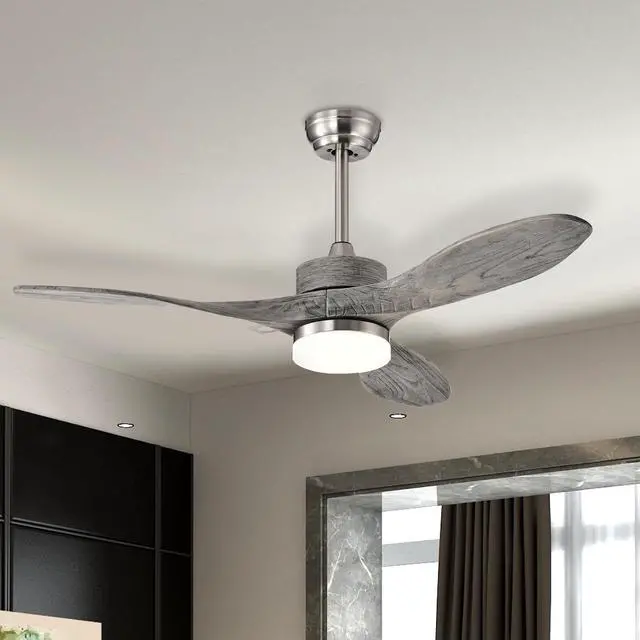 Alt view image 3 of 7 - SlickBlue 48 Inch Wood Ceiling Fan with LED Lights and 6 Speed Levels