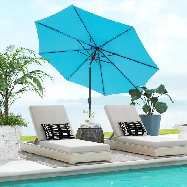 Alt view image 2 of 7 - SlickBlue 10 Feet Outdoor Patio Umbrella with Tilt Adjustment and Crank