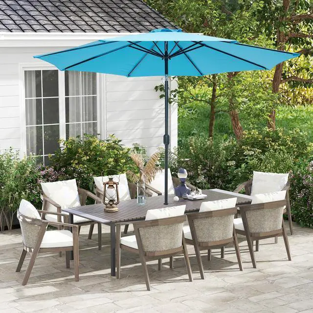 Alt view image 3 of 7 - SlickBlue 10 Feet Outdoor Patio Umbrella with Tilt Adjustment and Crank