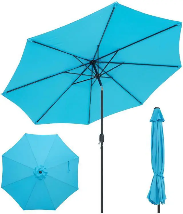 Alt view image 4 of 7 - SlickBlue 10 Feet Outdoor Patio Umbrella with Tilt Adjustment and Crank
