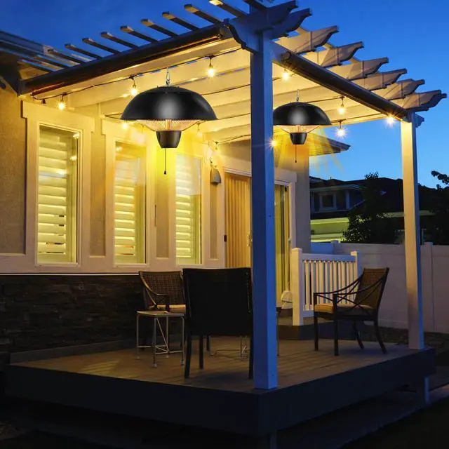 Alt view image 2 of 7 - SlickBlue 1500W Electric Patio Heater with IPX4 Waterproof