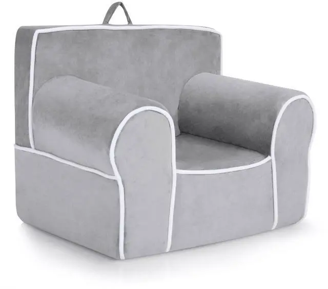 Main image of SlickBlue Upholstered Kids Sofa with Velvet Fabric and High-Quality Sponge
