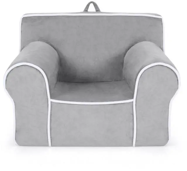 Alt view image 4 of 7 - SlickBlue Upholstered Kids Sofa with Velvet Fabric and High-Quality Sponge