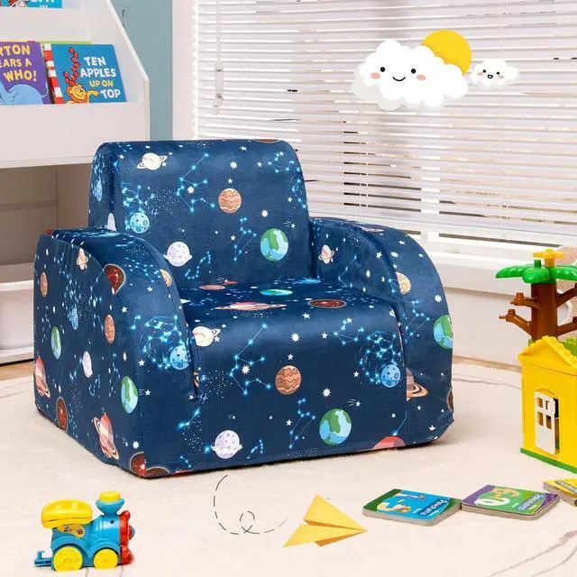 Alt view image 6 of 7 - SlickBlue 3-in-1 Convertible Kid Sofa Bed Flip-Out Chair Lounger for Toddler