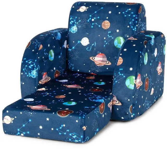 Alt view image 7 of 7 - SlickBlue 3-in-1 Convertible Kid Sofa Bed Flip-Out Chair Lounger for Toddler
