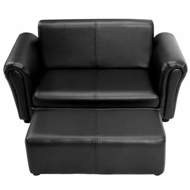 Main image of SlickBlue  Soft Kids Double Sofa with Ottoman