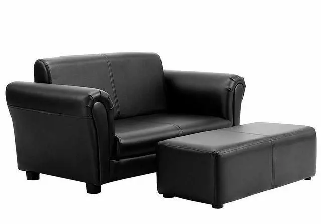 Alt view image 7 of 7 - SlickBlue  Soft Kids Double Sofa with Ottoman