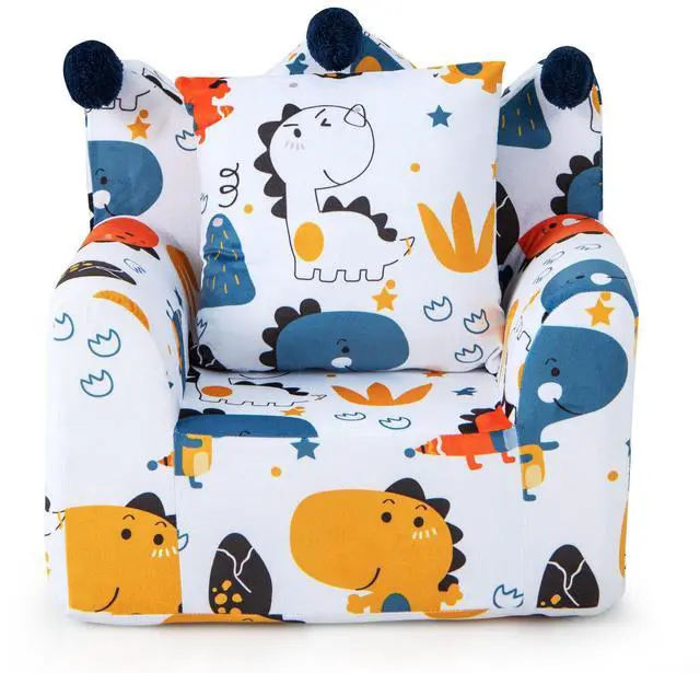 Alt view image 4 of 7 - SlickBlue High-density Padding Kids Sofa with Armrest and Extra Pilow