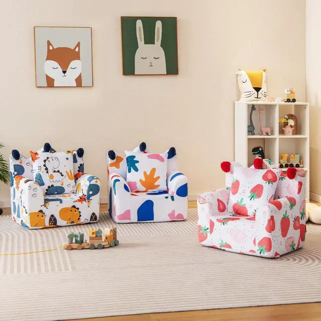 Alt view image 3 of 7 - SlickBlue High-density Padding Kids Sofa with Armrest and Extra Pilow