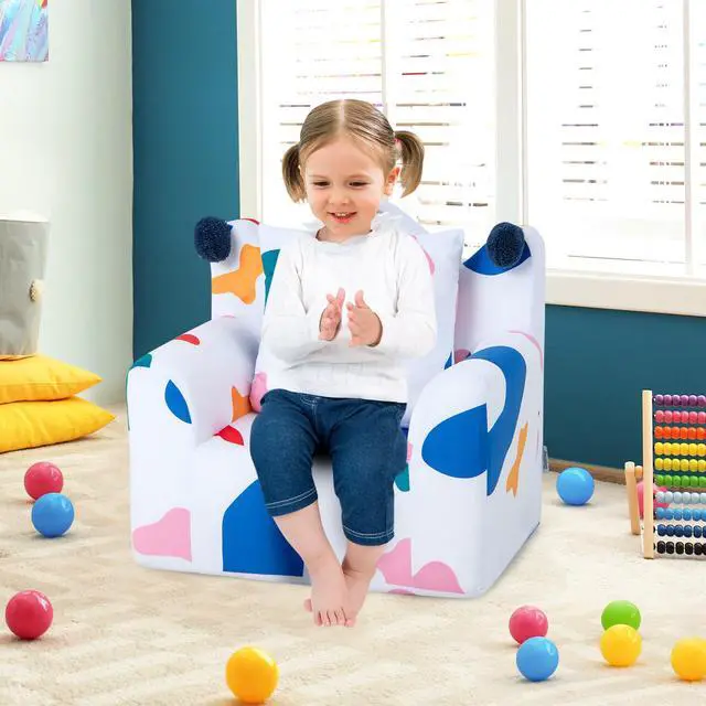 Alt view image 2 of 7 - SlickBlue High-density Padding Kids Sofa with Armrest and Extra Pilow
