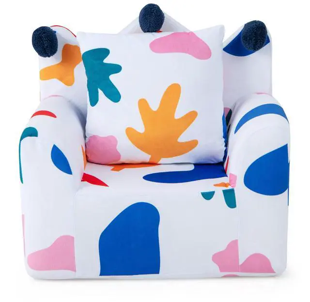 Alt view image 4 of 7 - SlickBlue High-density Padding Kids Sofa with Armrest and Extra Pilow
