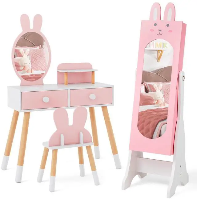 Main image of SlickBlue Kids Room Furniture Set with Princess Vanity Table and Chair