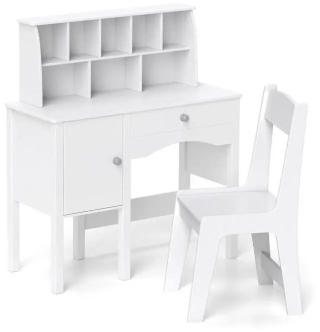 Main image of SlickBlue Kids Study Desk and Chair Set with Chair Hutch and Storage Cabinet for 3+ Years Old